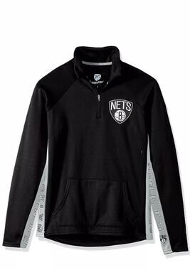 Hands High Brooklyn NetsNBA Womens MVP Quarter Zip Pullover Size Medium